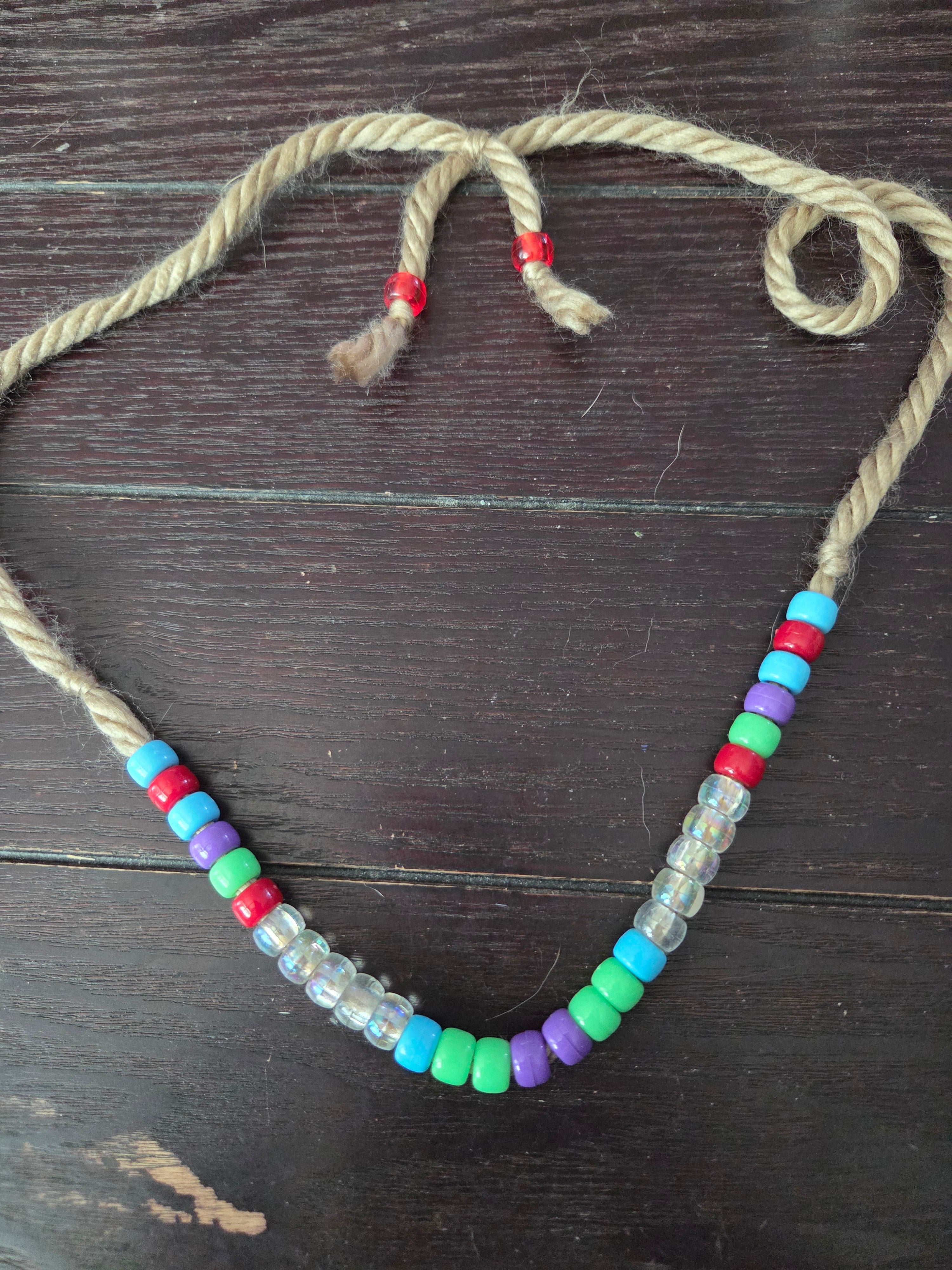 Thick yarn necklaces